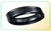 Trouwring afgeschuinde rand 8mm Comfort Fit Mens Black Tungsten Carbide Weeding Band Ring met zwarte koolstofvezel2860435