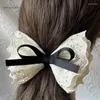 Clipes de cabelo Bowknot Clip Lace Ribbon Hairwarwarwarwarwarwarwarwarde de balé doce xxfd