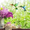 Decorative Figurines Hummingbird Wind Chimes Pendant Wrought Iron Gardening Bird Chime For Wall Window Door Bell Hanging Ornaments