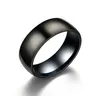 Fashion Black Titanium Ring Men Matte Matte Finita Finito classico Anel Jewelry Rings for Mash Party Wedding Bands7866204