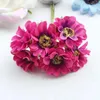 Decorative Flowers 60pcs 4cm Silk Fabric Chrysanthemum Artificial Daisy Flower Bouquets For Garland Hair Corsage Wedding Scrapbooking