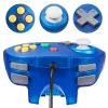 Gamepads 2 Packs Classic Mini 64 Wired Remote Controller Game pad Joystick for N64 Video Game System N64 Console Ocean Blue