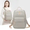 Inch 14 Bolsa de computador Coreana Versão 2024 Minimalista e versátil Oxford Ploth Backpack Trendência de viagem de lazer de grande capacidade