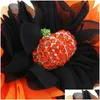 Accessoires de cheveux Baby Girls Halloween Band Band Pumpkin Bandons Orange Murffon Flower Head Band Newborn Douche POP Prop Drop Deli DH5QX