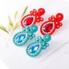 Dangle Ohrringe Soutache Frauen farbenfrohe Weben Big Stud Ohrring Mode Crystal