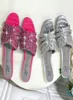 Gloednieuwe dames039S SLIPPER Sandaalschoenen Gina Ladies Flats Heels Sandaalschoenen met diamant hoogwaardige 5745025