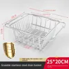 Kitchen Storage Rack Accessories Sink Drainage Basket Bowl Dish Tableware Drainer