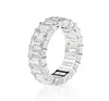 Eternity Emerald Cut Lab Lab Diamond Ring 925 STERLING Silver Engagement Mariage ALLANTS POUR LES FEMMES BIELLIR GIED2297034