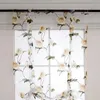 Rideau floral romain semi-transparent de fenêtre de fenêtre ombragée à cravate blinds pour le salon chambre de balcon 1 x 16m (jaune)