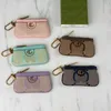 Designer Wallet Women Coin Min Dermis Card Holder Men Fashion Wallet Luxe Wallets Money Bag Zipper Pouch Coin Classical Key Ring Credit Card Holder met doos