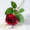 Dekorativa blommor konstgjorda vaser för heminredning bröllop clipbook rosor singel julsilk rosbunt