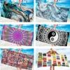 Handtuch Marmor Großer Rechteck Strand für erwachsene farbenfrohe Mandala Yin Yang Muster Duschbad Travel Decke Schwimmabdeckung