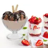 Disposable Cups Straws 3Pcs Dessert Bowl Decorative Durable 170ml Snack Ice Cream Fruits Bowls