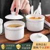 Bowls Steamed Egg Bowl With Lid Creative Cute Small Stew Cup Household Water Separation Pot Soup Bird'S Nest Supplement