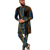 Herren Trailsanzuiten gestreiftes Patchwork -Design -Sets gedruckter nigerianischer Stil männlicher Bräutigam -Anzüge afrikanische Außerirdische Abziehbilder Hochzeitsfeiern Kleidungsstücke