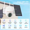 IP -camera's 5MP Solar WiFi Camera 8000mAh Batterij PTZ Surveillance IP -camera's Wireless Pir Human Tracking CCTV HD Outdoor Outdoor Waterdicht 5x Zoom 240413