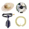 Abbigliamento per cani Gioielli per animali domestici Occhiali da sole Fashion Creative Anti-UV Cat con accessori per abbigliamento da collana da colletto