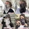 Scarves Silk Sunscreen Face Mask Breathable Thin Sleeves Half Cover Summer Anti-UV Set Cycling Bike Motorcycle