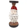 Decoratieve beeldjes 1 stks Santa -clausule Candlestick Decor huishoudelijke woonkamer bureaublad sneeuwmannen kersthars decoratie creatief cadeau