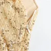 Robes décontractées Keyanket 2024 Lancement de décoration de décoration en or féminin à paille