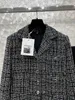 Designer de jaquetas femininas 23 outono/inverno Novo ch nanyou gaoding pequeno estilo perfumado versátil lã grossa lã xadrez de terno colarinho de terno de colarinho Rux3