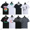 Maglietta di design da uomo estivo europea da uomo per lettere magliette magliette patchwork di lusso t-shirt maniche corta cotone mix in stile tops tee xxxl