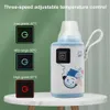 Hangable 1 Set Practical Go Out Portable Baby Bottle Warmer Heater Cute Printing USB Milk Fastly for Gift 240412