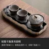 Ensembles de voitures en céramique en porcelaine de thé chinois en céramique Télette de voyage portable à la main et tasse de tasse de tasse Porcelana