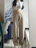 Jeans femminile da donna da donna kaki gamba larga streetwear vintage alta cinquanta coreana in stile coreano pantaloni mujer quotidianamente harajuku a figura