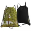 Ryggsäck Scandi Lake Ryggsäckar Casual Portable DrawString Påsar Bunt Pocket Sports Bawbag For Man Woman School