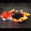 Figurines décoratives Fruit de poisson rouge Fruit Snack Assiette créative Restaurant Table basse décorations de rangement