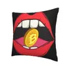 Kissen Kryptowährung Abdeckung 3D -Druck BTC Blockchain Geek Wurfkoffer für Auto Custom Pillowcase Dekoration