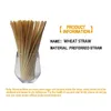 Tazas desechables pajitas 100 piezas de trigo ambientalmente amigable para el medio ambiente cócteles creativos accesorios de degradables