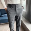 Мужские брюки модная и высококачественная классическая клетчатая костюма Бизнес Slim Fit Social Droug