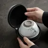 Чайные наборы с высокой керамикой Travel Tea Set Gaiwan Portable Quick Cup One Pot One Pot и две чашки на открытом воздухе