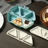 Servis triangel sex i en kvarn ris boll bärbar fält utflykt sushi bento box picknick lunch diy verktyg