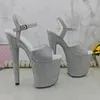 Dance Shoes Women's 20CM/8inches Glitter Upper Plating Platform Sexy High Heels Sandals Pole 050