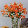 Decorative Flowers Artificial With Iron Wire Flower Branch Faux Leaves For Home Wedding Party Indoor