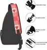 Rucksack süßer rosa Erdbeermuster Sling Multipurpose Crossbody Chest -Tasche Schulter Reise Wandertag für Männer Frauen Frauen