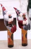 Christmas Decorations Cartoon Santa Swedish Gnome Doll Wine Bottle Bags Cover Year Party Champagne Holders Home Table Decor Gift6486509