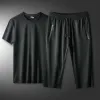 Shorts Men's Sports Suit Men's Fashion Shorts + Tshirt 10xl Summer Breathable Mesh Casual Suit Jogger Men's Clothing