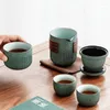 Teaware Sets Quik Cup 1pot 4cups On-board Outdoor Portable Tea Set With Storage Bag Chinese Travel Home Ceramic