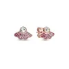 Bijoux de créateurs pandoras oreilles S925 Silver Rose Gold Chrysanthem Series Moucles d'oreilles Eternal Love Style à la mode et élégants boucles d'oreilles et boucles d'oreilles