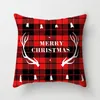 Pillow Christmas Elk Santa Claus Cover Top Modern Nordic Decor Ornament Gift Year Decoration