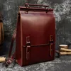 Backpack Cnoles Leather Purse For Women Fashion Ladies Vintage Bags Casual College Travel Backpacks Bag Brown