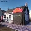 8mLx5mWx4.5mH (26x16.5x15ft) custom house shape irish inflatable bar tent for party or beer promotion with air blower