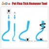 Hundkläder 2st Pet Flea Remover Tool Plastic Scratching Hook Cat Grooming Supplies Fleas Lice Tick Cleaning