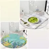 Tappeti tappeti rotondi con tappeto con non slip in PVC Underlayer 3D Stamped Area per donne ragazze soggiorno camera da letto decorazioni per case interno 6305597