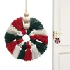 Decorative Flowers Macrame Christmas Wreath Multicolor Knitted Wall Art Ornament Sign Hanging Dream Catcher Wedding Party Gifts