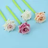 Rose Silica Gel Pen Creative Simulation Gradient Flower Soft Quick-Torking Ink Kawaii School Supplies Stationery